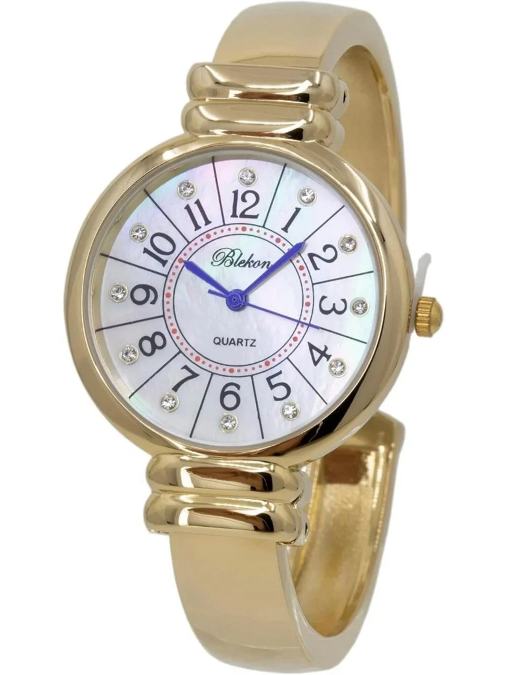 Elegant Mother of Pearl Cuff Bracelet Watch for Women - 31mm Japanese Quartz